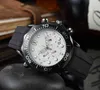 남성용 고급 패션 시계 기계식 손목 시계 OME 전체 기능 타이밍 테이프 트렌드 간단한 시계 디자이너 시계