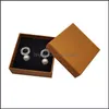 Jewelry Boxes Packaging Display Orange Brand Gift For Necklace Earrings Ring Paper Card Retail Packing Box Fashion Accessories Drop Delive