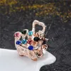 Hair Clips & Barrettes Top Quality Shining Peacock Rhinestone Crystal Clip Wedding Accessories Crab Jewelry For Women Gifts Stre22