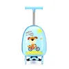 Koffer Niedlicher Cartoon-Kinderrollerkoffer auf Rädern Faule Trolley-Tasche Kinder tragen Kabinenreise Rollgepäck Skateboard Geschenkkoffer