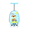 Koffers Leuke Cartoon Kinderen Scooter Koffer Op Wielen Luie Trolley Tas Kinderen Dragen Cabine Reizen Rollende Bagage Skateboard GiftKoffers