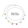 Fashion Silver Color Copper Waist Beads Chains For Women Cute Candy Colors Small Flowers Pendant Belly Chain Sexy Body Jewelry