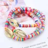 Bohemian Polymer Clay Disc Beads Bracelet Women Handmade Minimalist Charm Bracelet Femme Wristband Jewelry