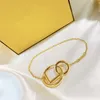Luxe voortreffelijke armband Merk Designer ketting Bracelet vergulde 18k cirkel hoogwaardige gouden sieraden voor vrouwen