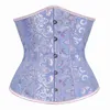 Waist and Abdominal Shapewear Women Gothic Sexy Satin Underbust Corset Bustier Cincher Slimming Body Shaper Corselete Lingerie Plus Size Party Clubwear 0719