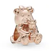 Andy Jewel 925 SERLING SLATER SHIGHS Dora Bear Charms Charms se encaixa no colar europeu de joias de estilo Pandora