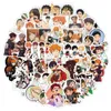 Adesivo à prova d 'água 50/100 pcs engraçado anime anime adesivos Haikyuu !! Decalques japoneses frescos do vinil do voleibol para a garrafa de água do portátil Skate Carro adesivos