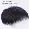 Pageup syntetiska korta peruker toupee hår för mäns manliga svarta peruk naturlig ung man balding glesa klippstil l220809
