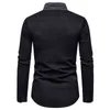 Camicie eleganti da uomo a maniche lunghe Camicia con bottoni ricamati di marca Camicia da uomo per smoking da ballo per feste da uomo Camisa Masculina L220704