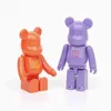 10 個ベアブリックアクションフィギュアクマ 11 センチメートル Bear@Brick PVC モデルフィギュア DIY ペイント人形子供のおもちゃ子供の誕生日プレゼント G220420