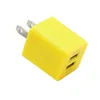 Single usb 2A 1A Dual usb ports US Eu Ac home wall charger plug adapter for samsung s6 s7 edge
