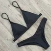 Mini Bikini Set Micro Badpak Vrouwen Push Up Bikini Sexy Badmode Halter Bandage Badpak Effen Mayo Braziliaanse Biquini 220427