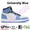 Mit Box Jumpman 1 Basketballschuhe 1s Patent Royal Bred Starfish Lost Found Gorge Green Stage Haze Bubble Gum Heritage UNC Herren Damen Sneakers Trainer Größe 36-46