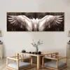 Moderne noir et blanc ailes d'ange toile peinture affiches et impressions Vintage abstrait ailes mur Art photo décor à la maison Cuadros