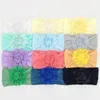 Lente zomer babymeisjes chiffon bloemenhoofdband kinderen zachte nylon elastische haarband kinderen bandanas hoofdband prinses haaraccessoire 12 kleuren