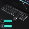 104 Key L1 Wired Film Luminous Keyboard USB Home Office Computer Game Tangentboard Mouse Set Epacket329B6906524