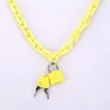 Cadenas FishSheep Rock Punk Acrílico Cadena Lock Colgante Collar para Mujeres Hombres Chic Neon Chunky Largo 2022 Joyería de moda Cadenas203P