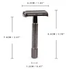 QSHAVE 87cm Short Handle Classic Safety Razor with 5 blades as gift Gunblack Epilator weishi Straight Razor hair removal 2207184378101