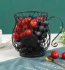 Nordic Iron Art Large Capacity Fruit Coffee Pod Organizer Holder Multifunction Hollow Capsule Storage Basket Cup 220509