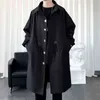 Men Trenchcoat Classic Single Breasted Long British Style Overcoat Outfit L220725