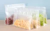 50pcs Frosted Plastic Bags Storage Food Baking Packaging Can Stand Waterproof Seal Jewelry Gift Supplies Bags