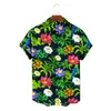 Camisas casuais masculinas imprimindo camisa havaiana masculina tampas de frutas blusas estampadas de fruta plus size summer praia de coco de coco e eldd22