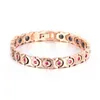 Rose gold magnet mineral stone Titanium bio blue diamond lady germanium energy bracelet with oppbag