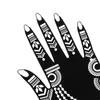 Fashion Henna Tattoo Stencil Temporary Hand Tattoos DIY Body Art Paint Sticker Template Indian Wedding Painting Kit Tools 220718