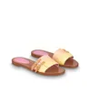 Designer glider kvinnor tofflor tie -dye sandaler tofflor blommor blommor platt varum￤rken bottnar gummi flip flops l￤der sommargradientskor - l