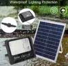 120W Projecteurs de rue à énergie solaire 196 LED 5500 Lumens IP65 étanche extérieur avec éclairage de sécurité à télécommande pour jardin de cour