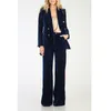 Women's Two Piece Pants Pack Double Breasted Velvet Women's Trousers Blazer Suit Office Wedding Tuxedo Party Work Jacket SuitWomen's