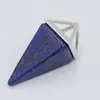 Pendentif Colliers Mode Reiki Chakra Carré Pyramide Cône Pilier Pendule Naturel Howlite Pierre Lapis Cristal Collier Européen J8980983