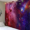 Univers mystérieux ciel étoilé espace tapisserie suspendue grand tapis étoile psychédélique pour chambre fond mur tissu J220804