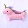 LIN KING Inverno adorabile Pantofole da casa Chausson Licorne Scarpe da donna Pantofole unicorno Animali Pantuflas Unicornio Pantoufle Femme G220730