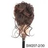 Chignons Risbel Messy Bun Hair Piece Bun Curly Wavy Ponytail Hairpieces with Synthetic Chignon Extension for Women Girls