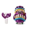 Formes de crâne colorées Style Halloween Pipes à main en verre Pyrex Accessoires pour fumeurs Brûleur à mazout capiteux Petits bangs Outils pour tabac Dab Rigs Mini pipes à fumer