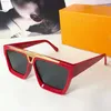 Óculos de sol Designer masculino Milionaire Men Sun Glasse White Frame 10.0 Espessura Folha quadrada tridimensional Anti-UV400 de alta qualidade W7ua