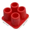 4 Grid Ice Cup Makes Mold Bar Party Cocktail Ice Cubes Mould Summer DIY Ices Cube Tray Moulds Silicone Column Molds 4 Colors BH6343 TYJ