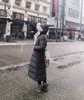 유명한 겨울 다운 자켓 여성 팜므 옥외 진짜 늑대 모피 파카 급수 따뜻한 바람 방향 두꺼운 포로 후드 재킷 manteaus doudoune 방수 방수