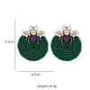 Dangle & Chandelier Boho Ethnic Crystal Round For Women Girls Baroque Handmade Colorful Rhinestone Earrings Large Statement Jewelry BrincosD