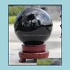 2022 Nouveau Gros 110Mm-Stand-Natural-Black-Obsidian-Sphere-Large-Crystal-Ball-Healing-Stone Drop Delivery 2021 Arts And Crafts Arts Gif