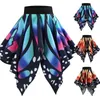 Skirts JAYCOSIN 2022 Summer Women Casual Retro Butterfly Printing Evening Party Skirt Swing Fashion 4