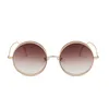 Óculos de sol Retro Round Brand Gradient Lens Menina Mulheres Sombras UV400 Vintage Glasses 50875SungLASSes
