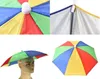 Fishing umbrella 9 colors creative personality outdoor activities elastic band light rain hat umbrella SN3362