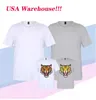 Lokaal magazijn sublimatie blanco t-shirt witte polyester shirts sublimatie sublimatie short mouw t-shirt voor doe-het-zelf crew nek xl 2xl 3xl