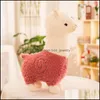 Doldurulmuş peluş hayvanlar hayvan 28cm/11 inç alpaca yumuşak oyuncaklar kawaii çocuklar için sevimli Noel şimdiki 6 renk D bdebaby dhmus