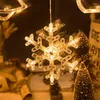 Струны светодиодные рождественские елки висят сказочные светильники Звезда Санта -Клаус Колокол украшение