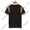 2022 Europa Itália Bordado abelha Polo T shirt High Street Manga Curta Emenda Lapel polos camisas Casal Mulheres Homens Estilistas de moda tShirts de luxo