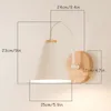 Wall Lamp Wood LED Iron Bedside Light Modern Nordic Solid Bedroom Living Room Aisle Sconce Fixture Decor ArtWall