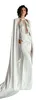 Robes de mariée sirène grecque plage 2022 avec Cape enveloppante crêpe de satin moderne licou balayage train bohème jardin robes de mariée